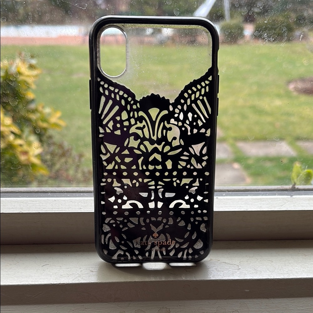Kate Spade Black Lace Pattern Phone X Case